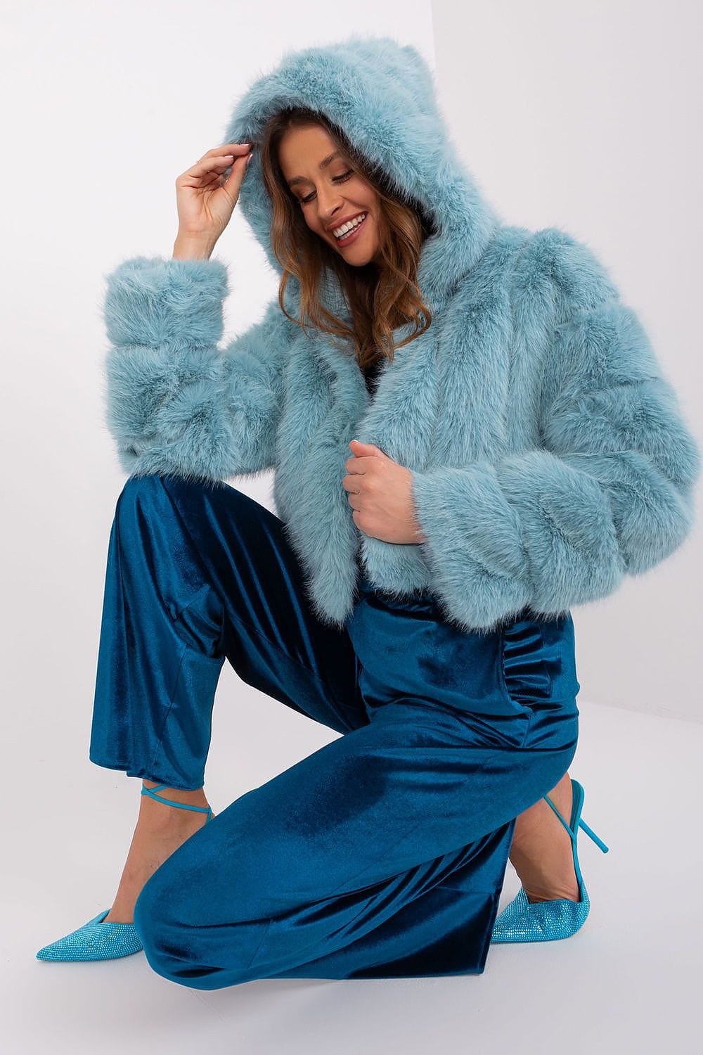 Women Transitional Jacket Hooded Fur - ShalayeFashion
