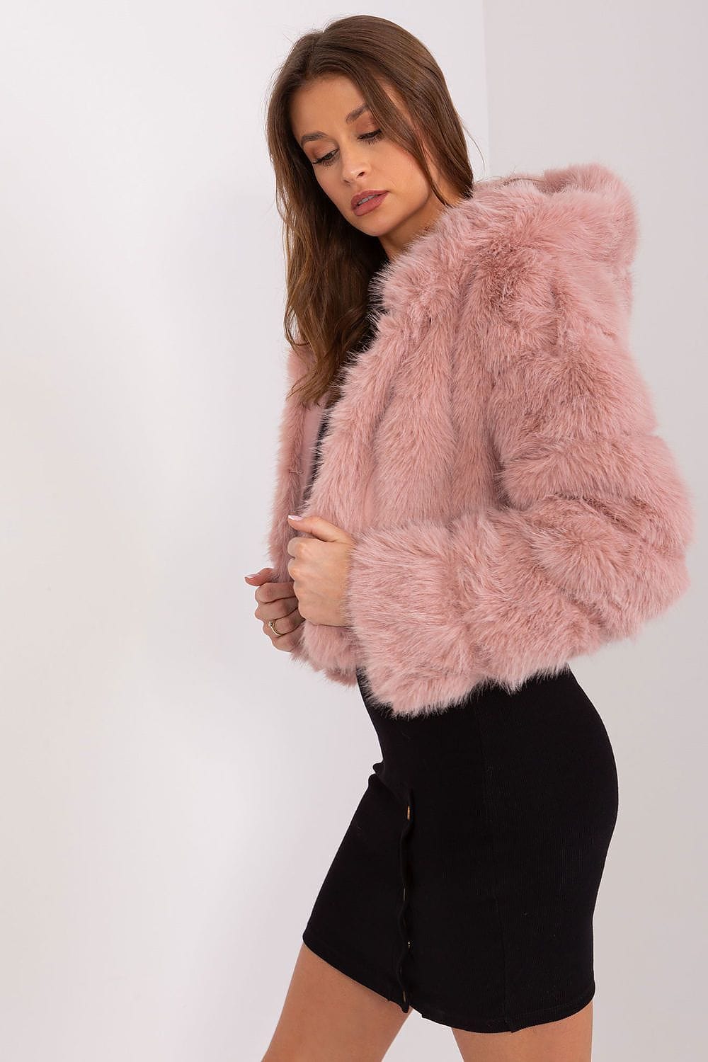 Women Transitional Jacket Hooded Fur - ShalayeFashion