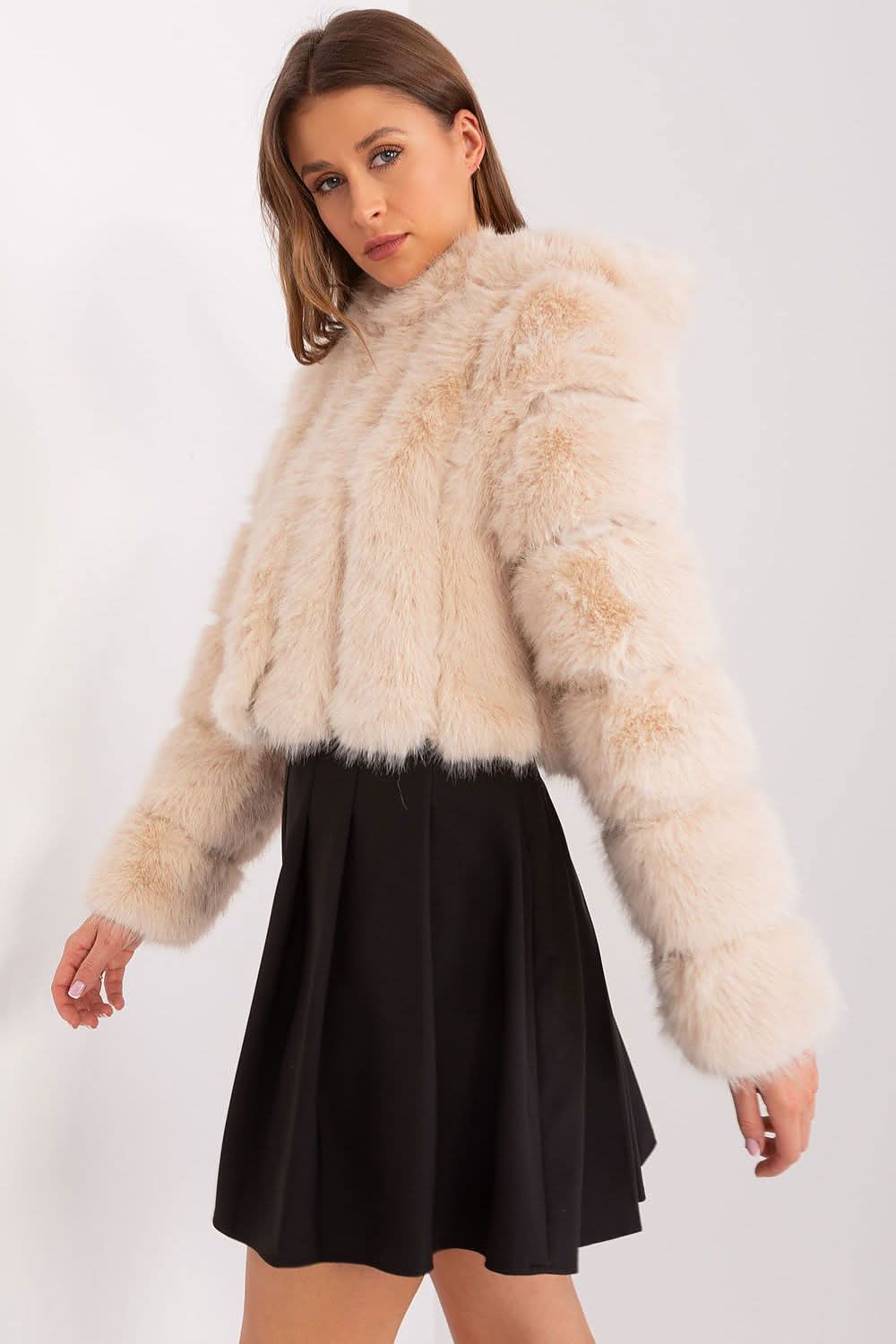 Women Transitional Jacket Hooded Fur - ShalayeFashion