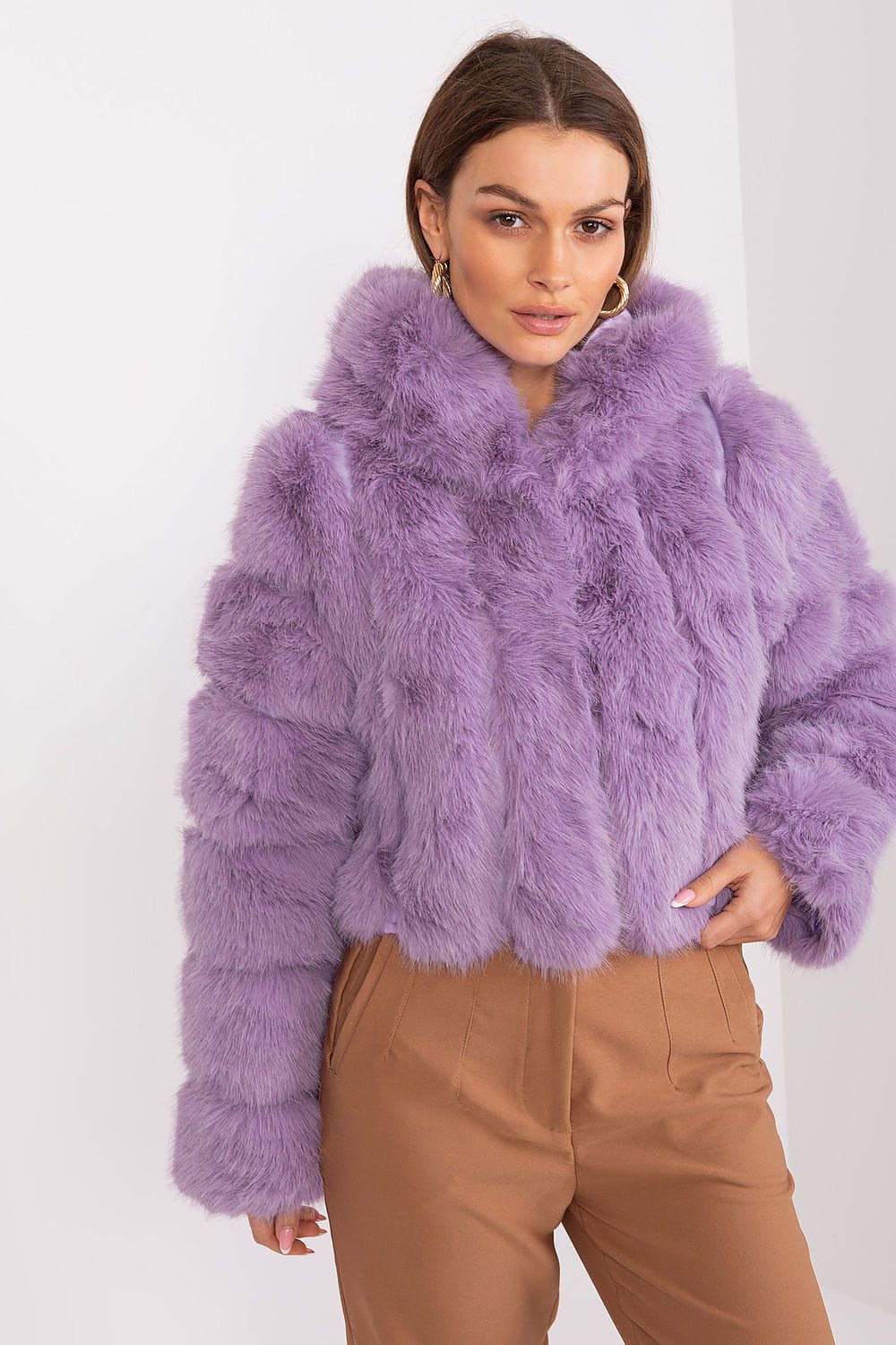 Women Transitional Jacket Hooded Fur - ShalayeFashion