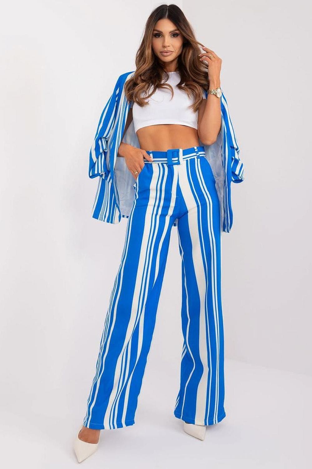 Women Trousers High Waist Elastic Back - ShalayeFashion
