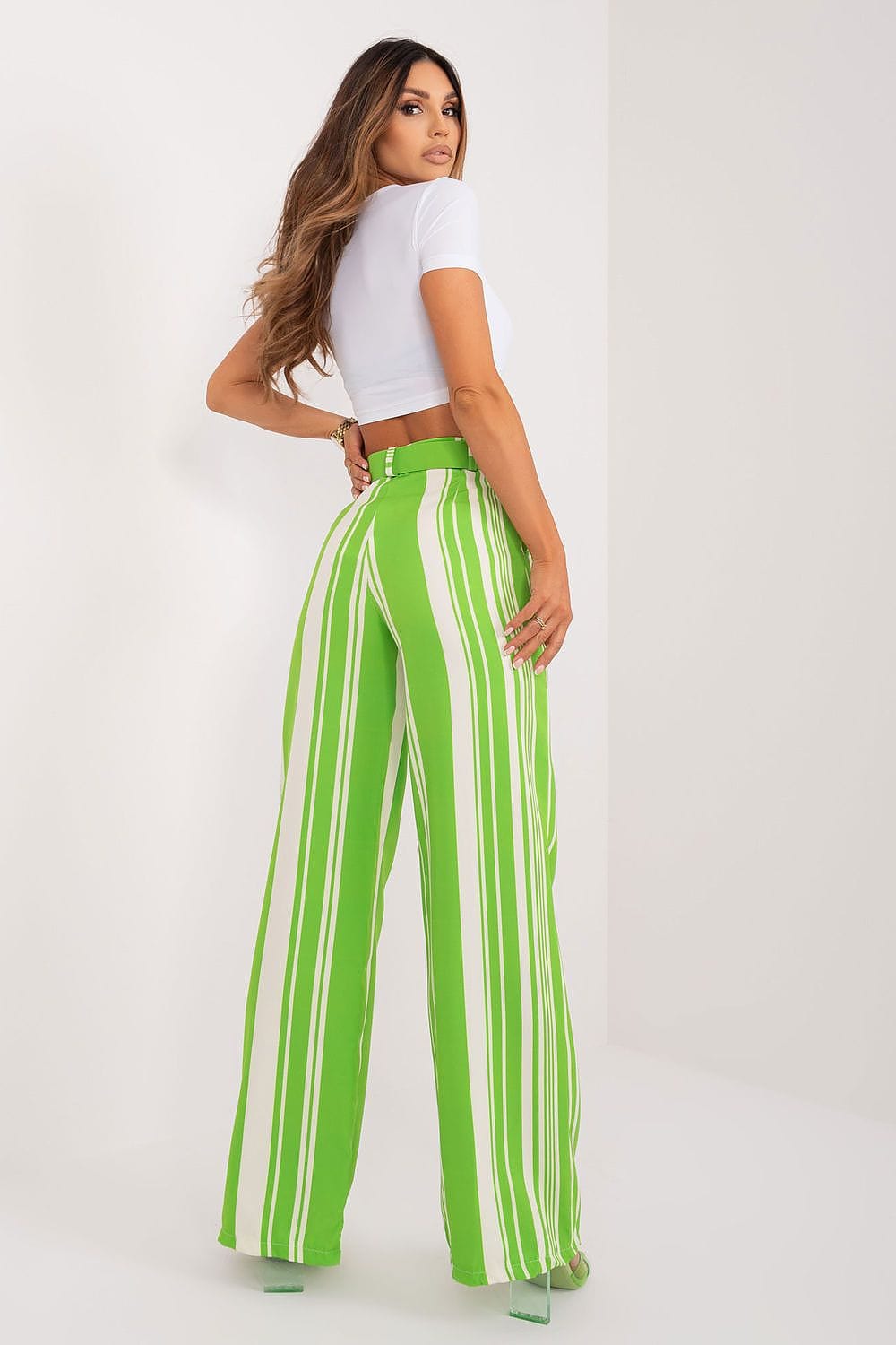 Women Trousers High Waist Elastic Back - ShalayeFashion