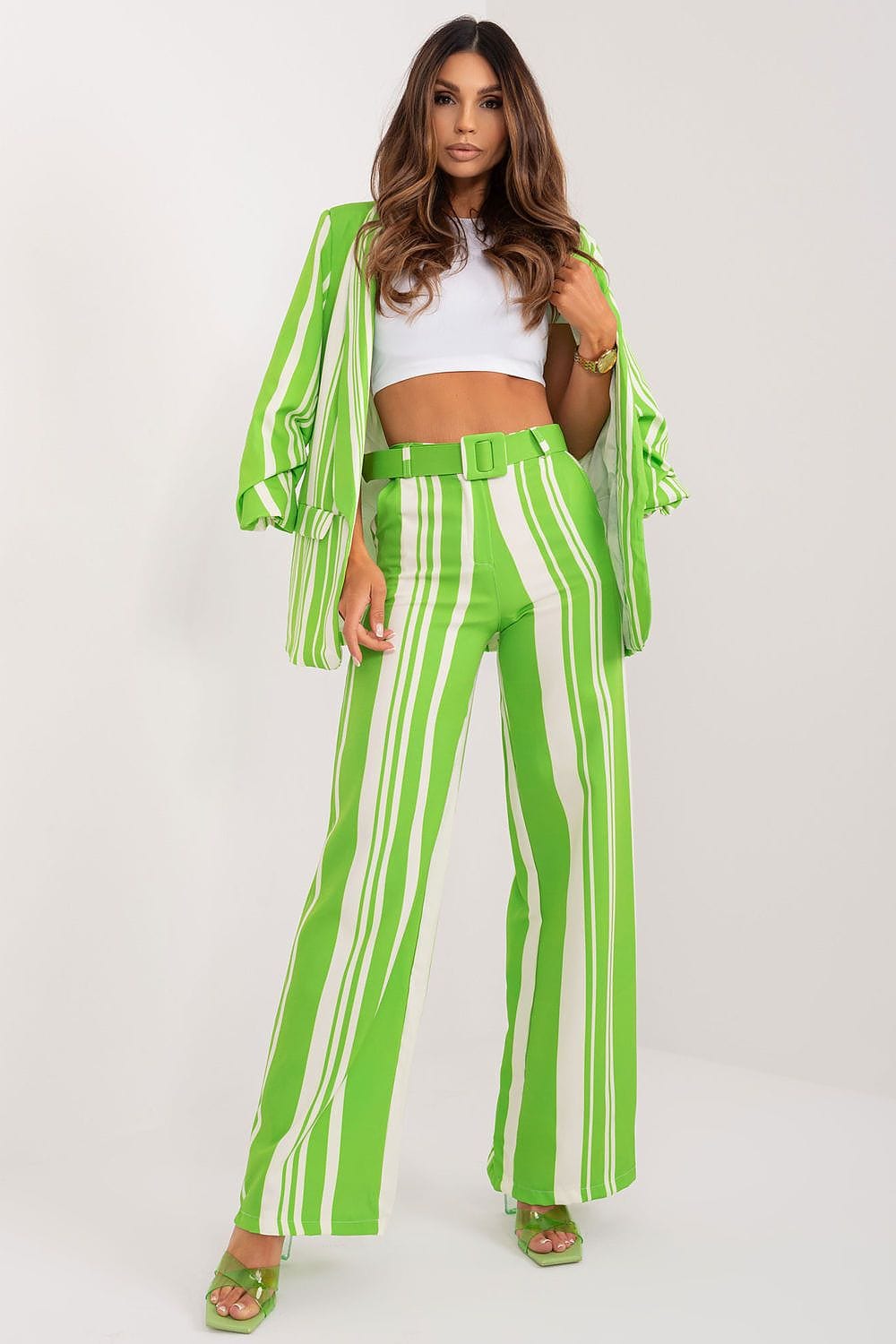 Women Trousers High Waist Elastic Back - ShalayeFashion