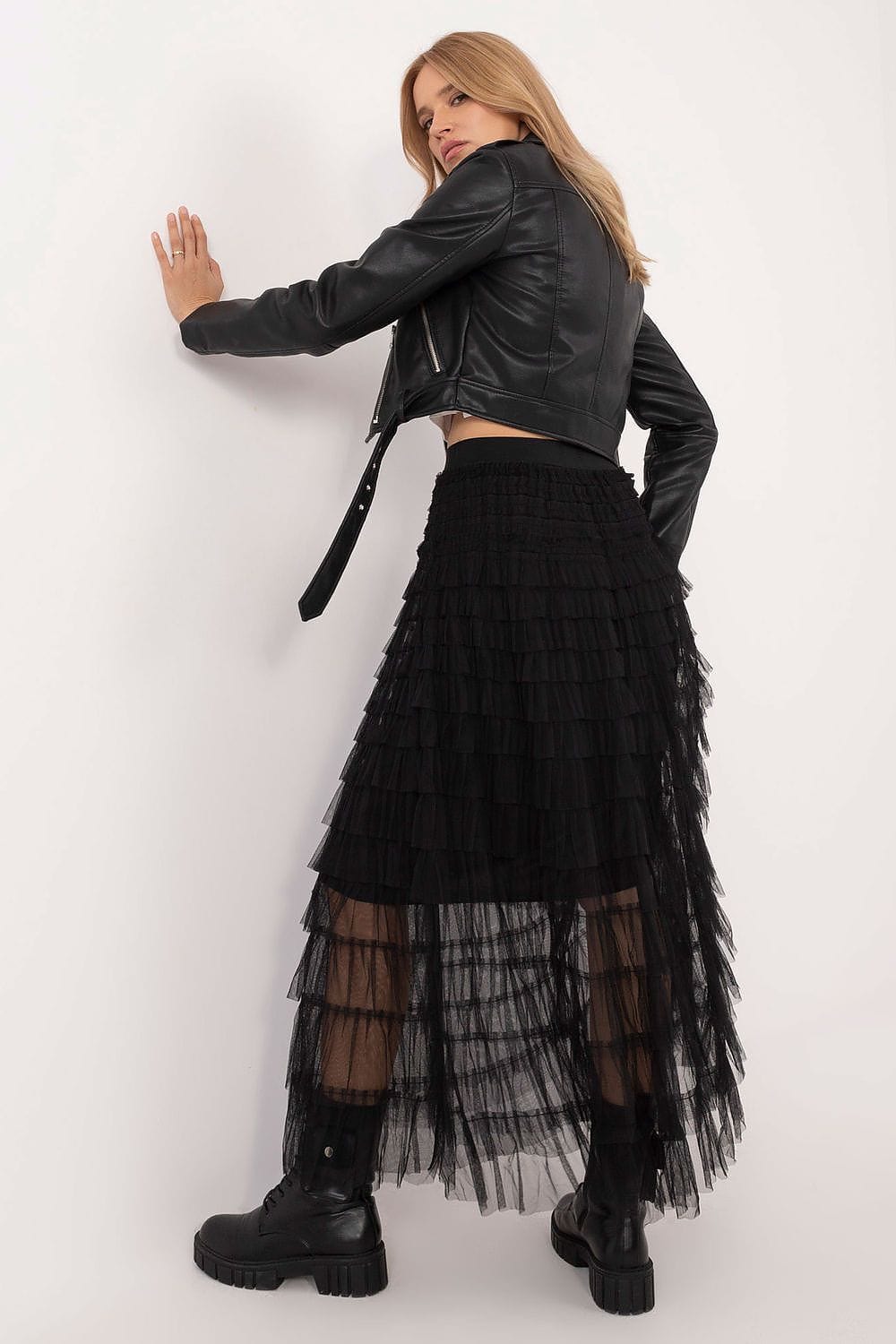 Women Tulle Skirt Ruffles Midi Elegant - ShalayeFashion