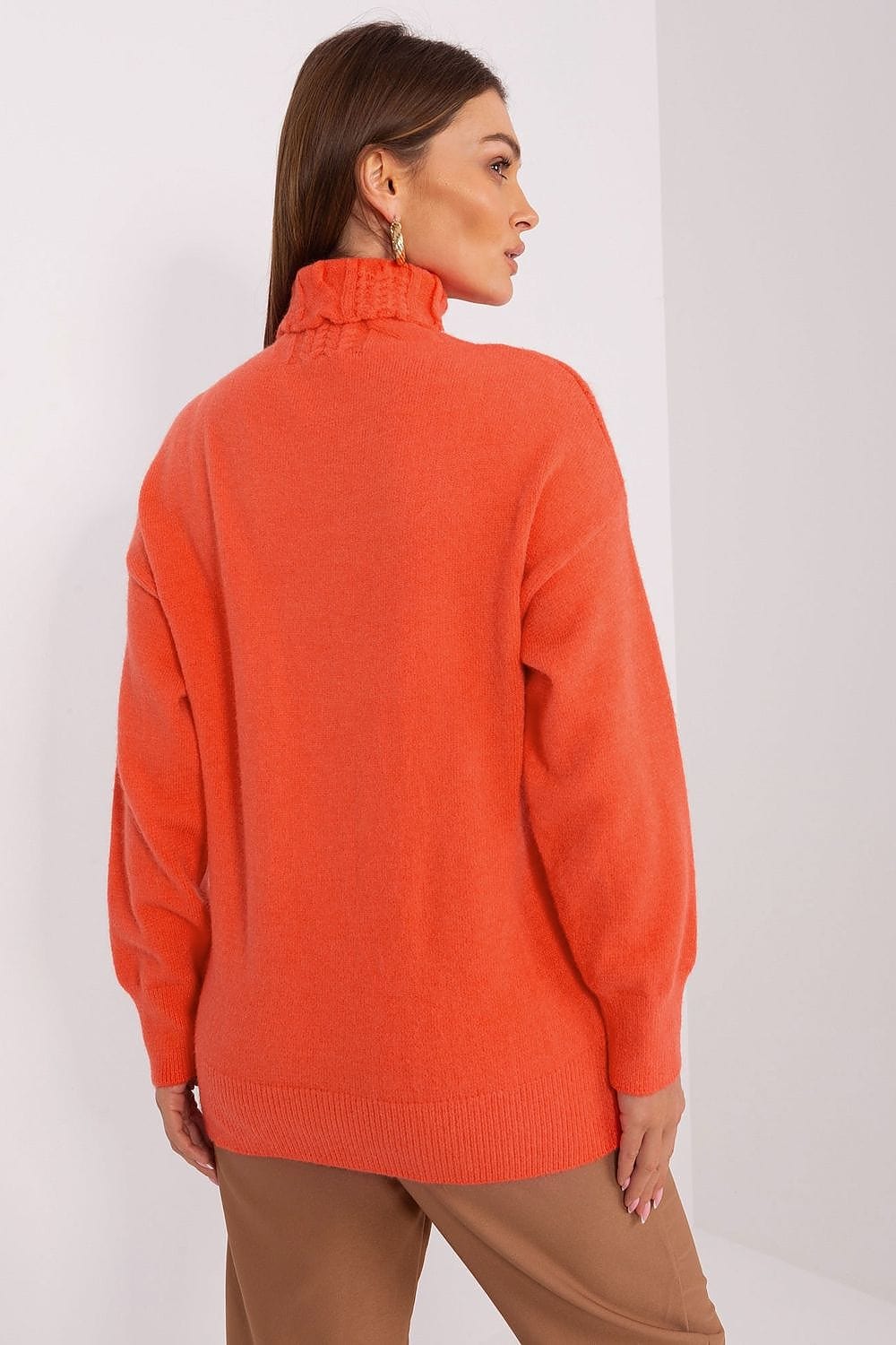 Women Turtleneck Sweater Textured - ShalayeFashion