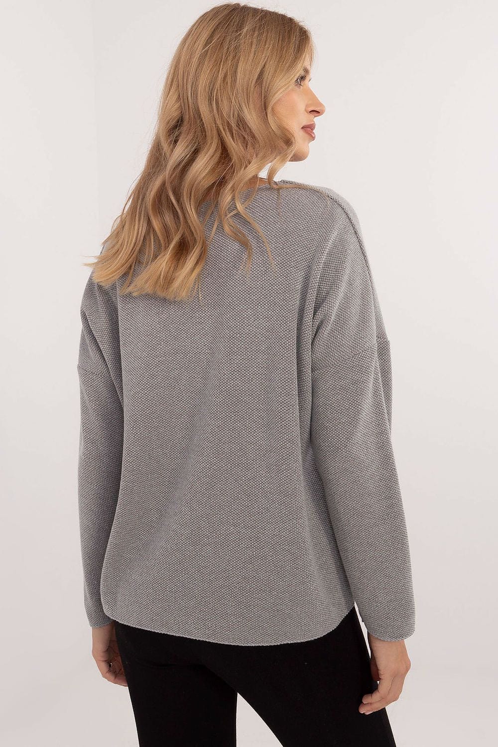 Women V Neck Sweater Shiny Thread - ShalayeFashion