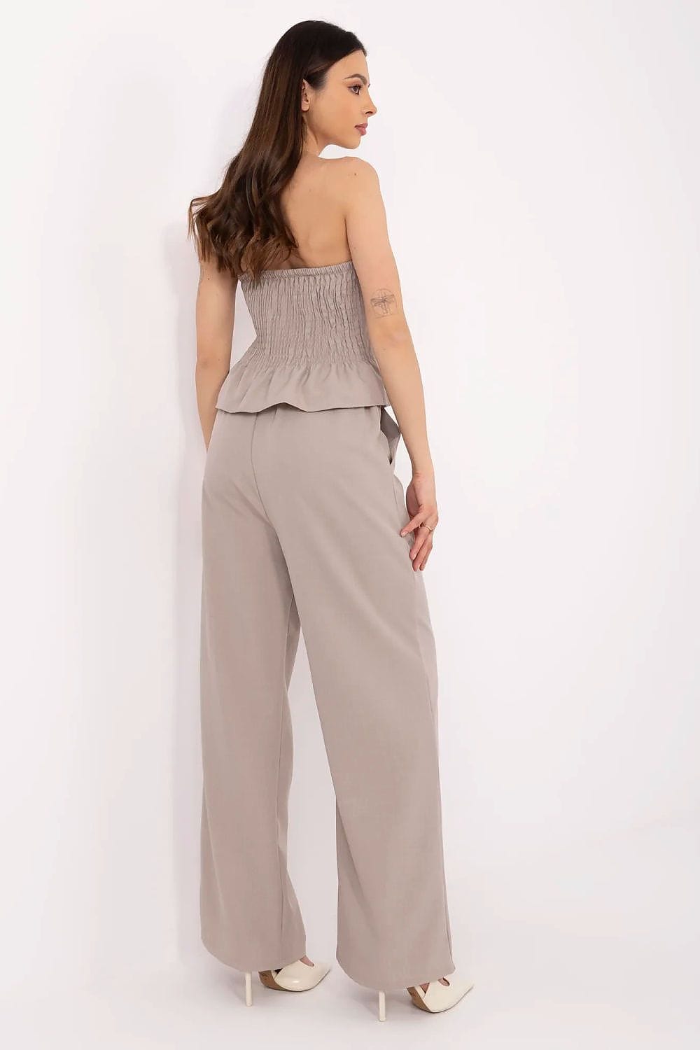 Women Vest Pants Set Spanish Neckline - ShalayeFashion