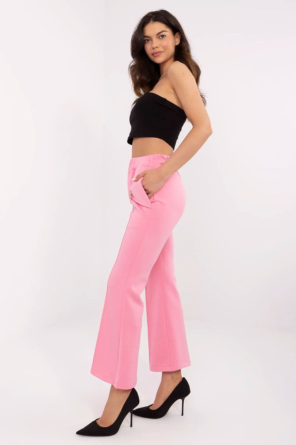 Women Wide Leg Pants Detachable Brooches - ShalayeFashion