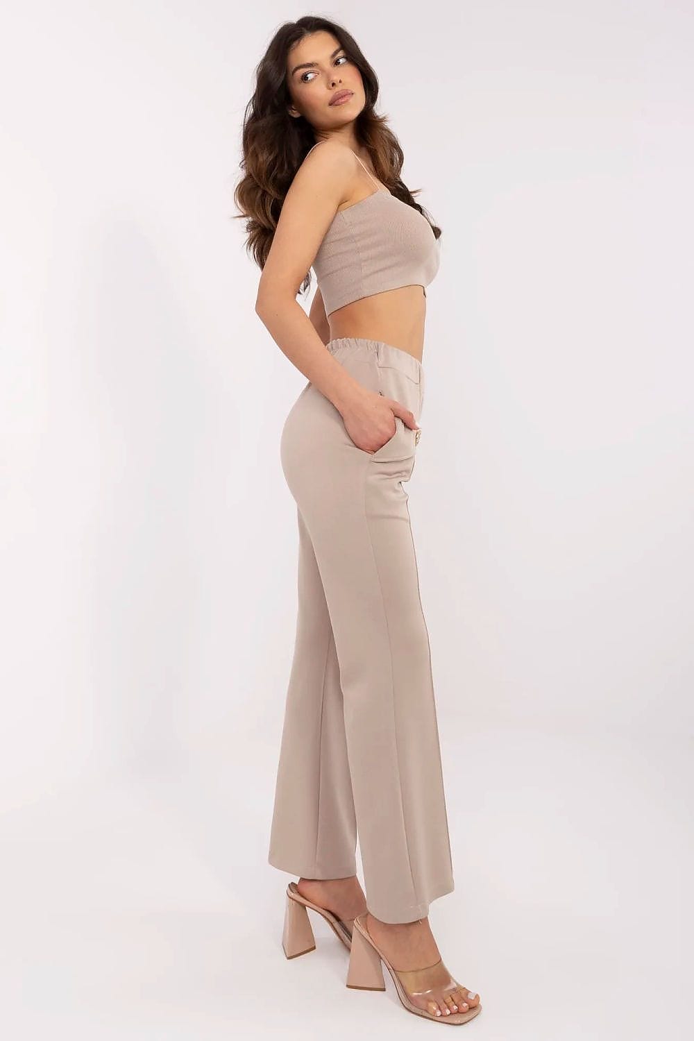 Women Wide Leg Pants Detachable Brooches - ShalayeFashion