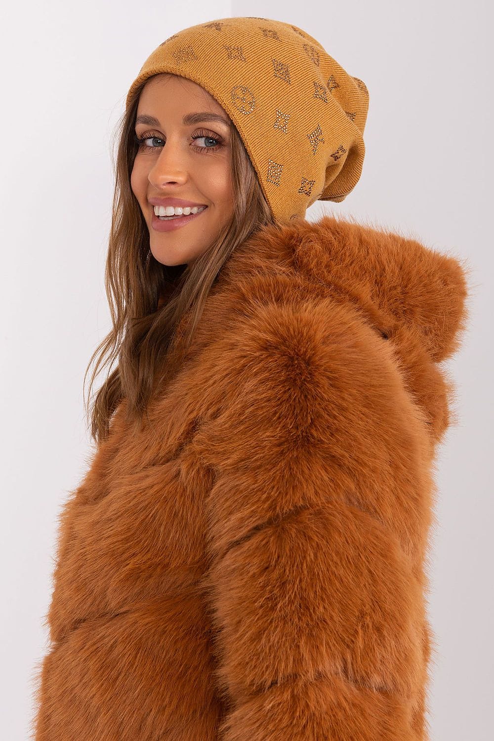 Women Winter Beanie Cashmere Rhinestone - ShalayeFashion