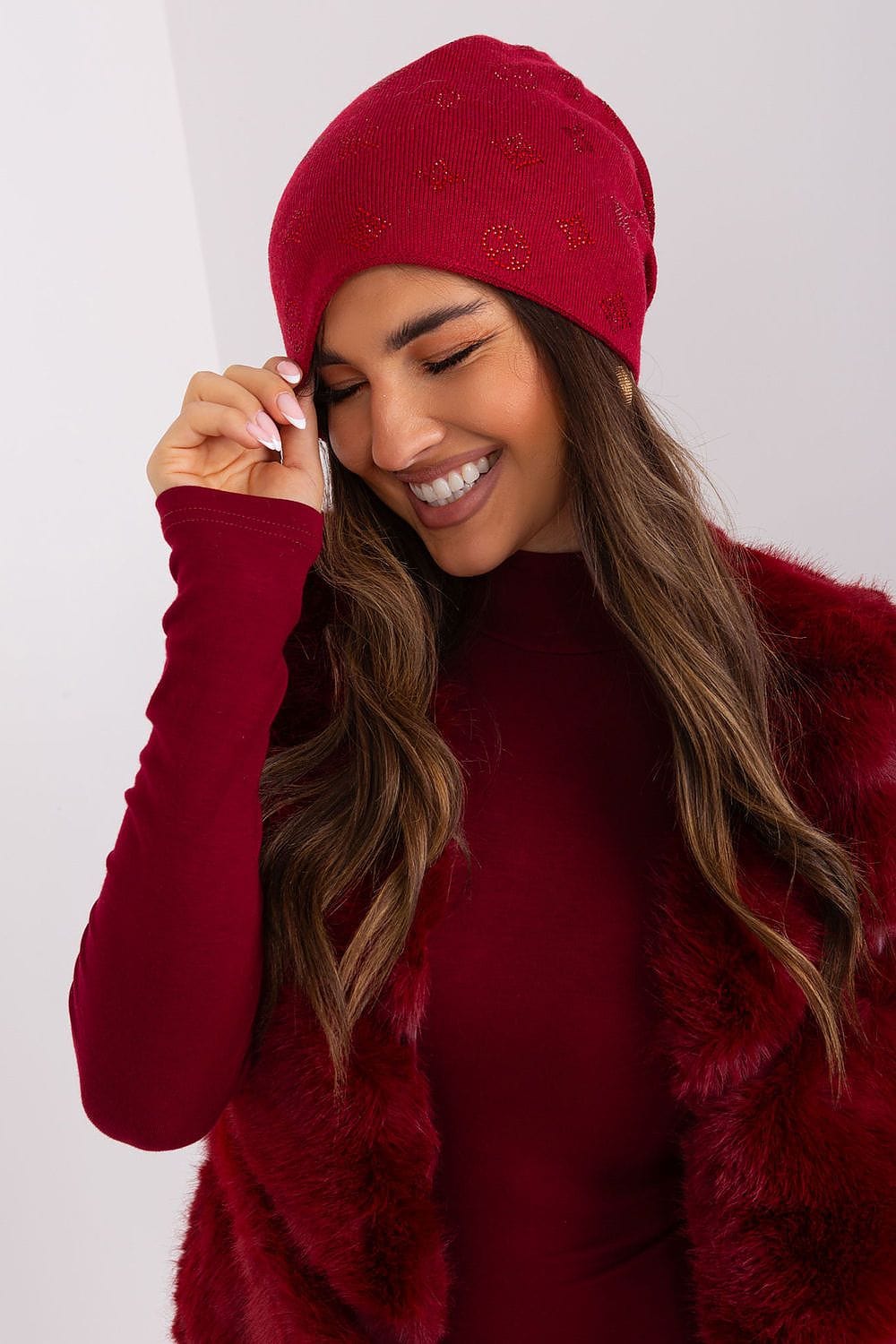 Women Winter Beanie Cashmere Rhinestone - ShalayeFashion