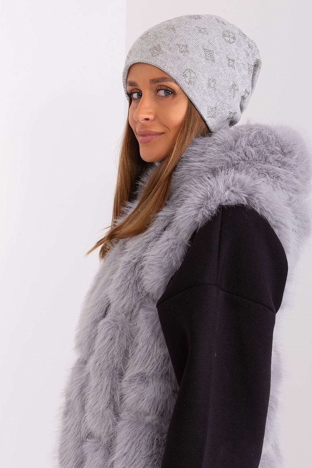 Women Winter Beanie Cashmere Rhinestone - ShalayeFashion
