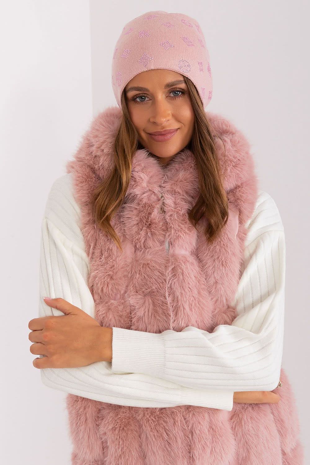 Women Winter Beanie Cashmere Rhinestone - ShalayeFashion