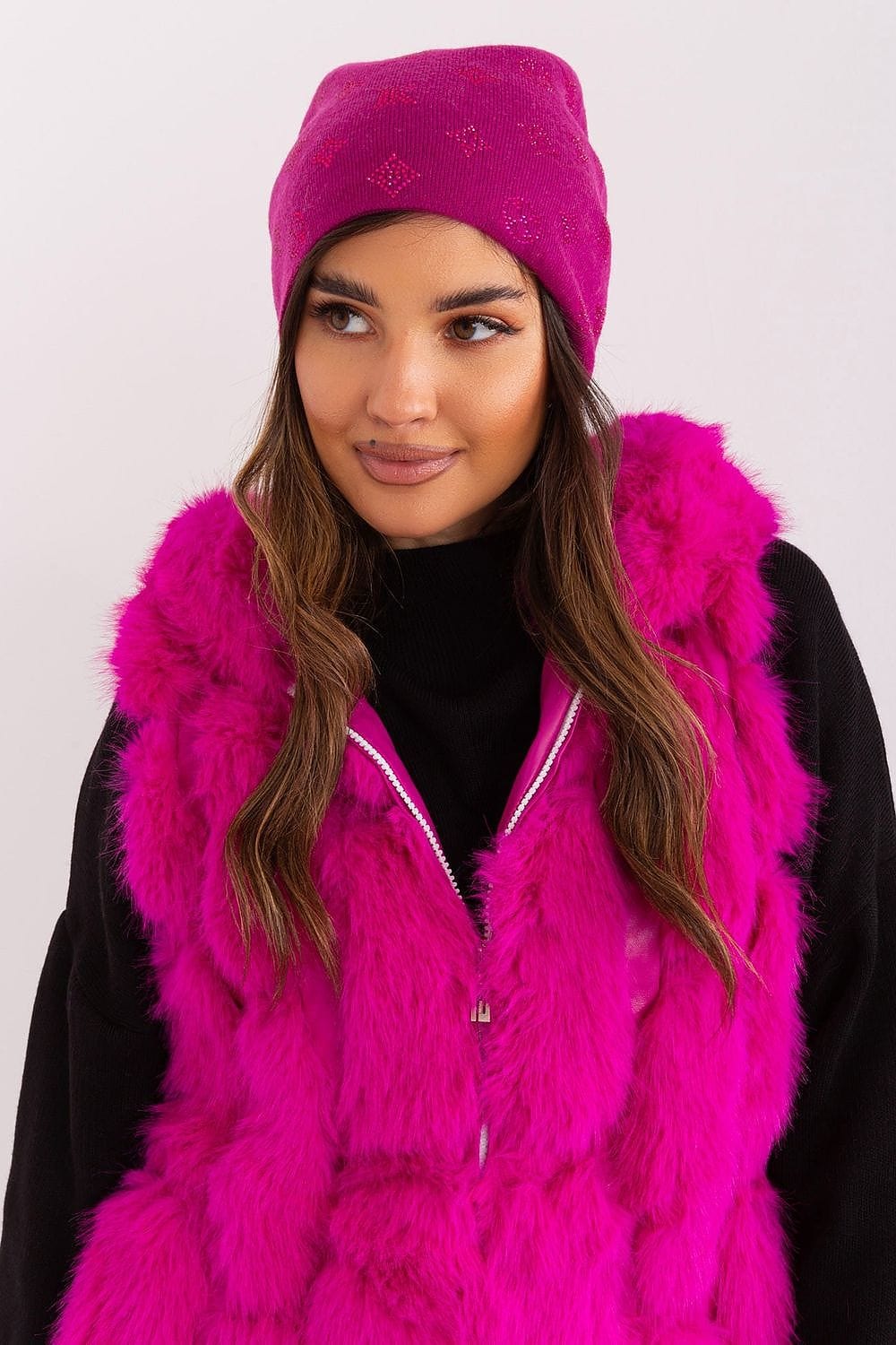 Women Winter Beanie Cashmere Rhinestone - ShalayeFashion