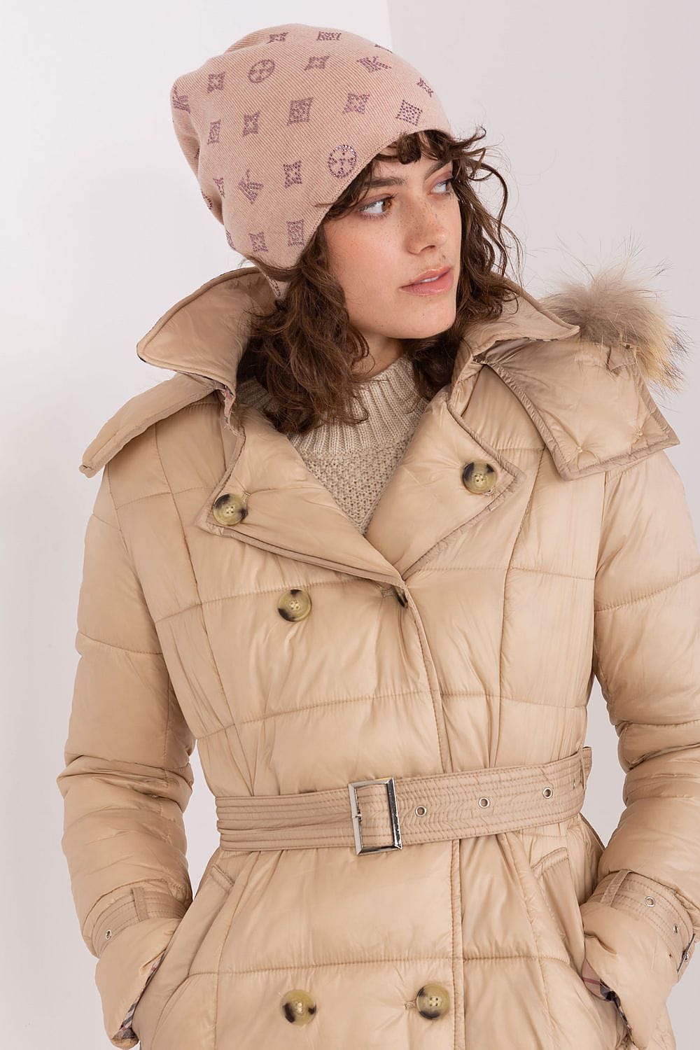 Women Winter Beanie Cashmere Rhinestone - ShalayeFashion