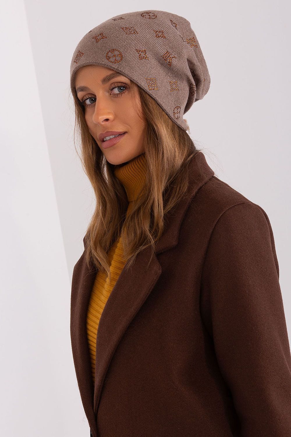 Women Winter Beanie Cashmere Rhinestone - ShalayeFashion