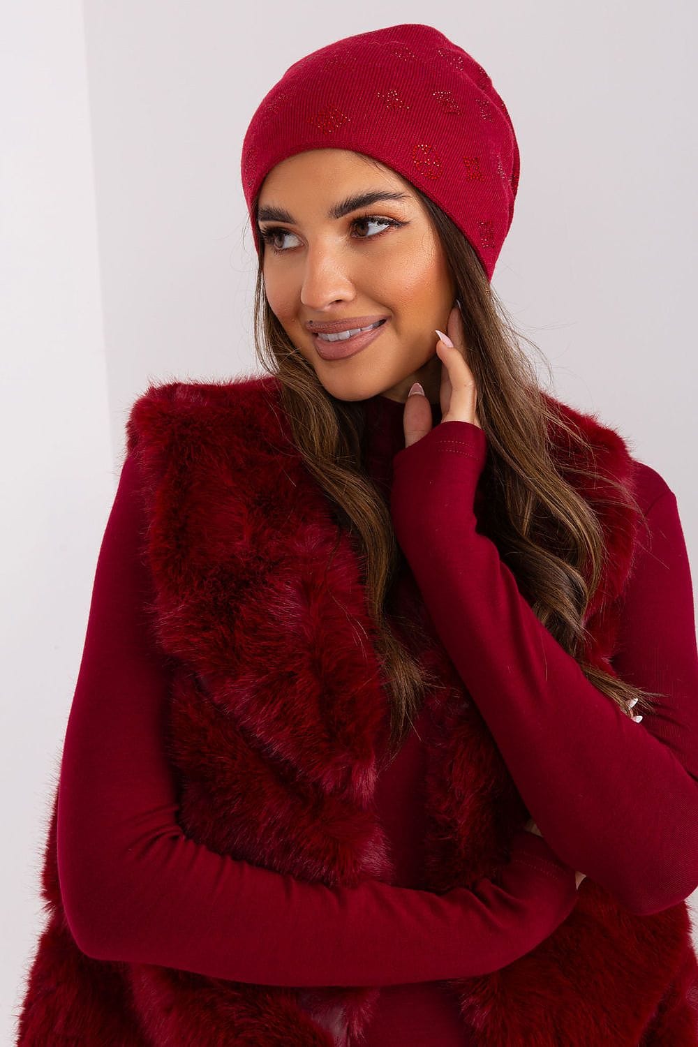 Women Winter Beanie Cashmere Rhinestone - ShalayeFashion