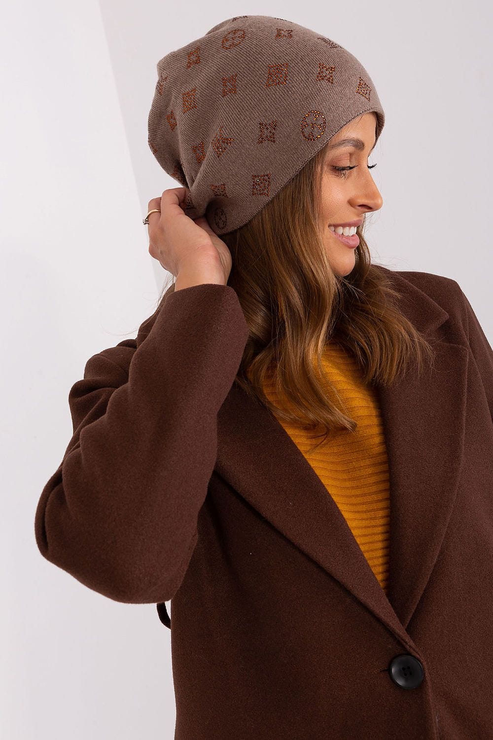Women Winter Beanie Cashmere Rhinestone - ShalayeFashion