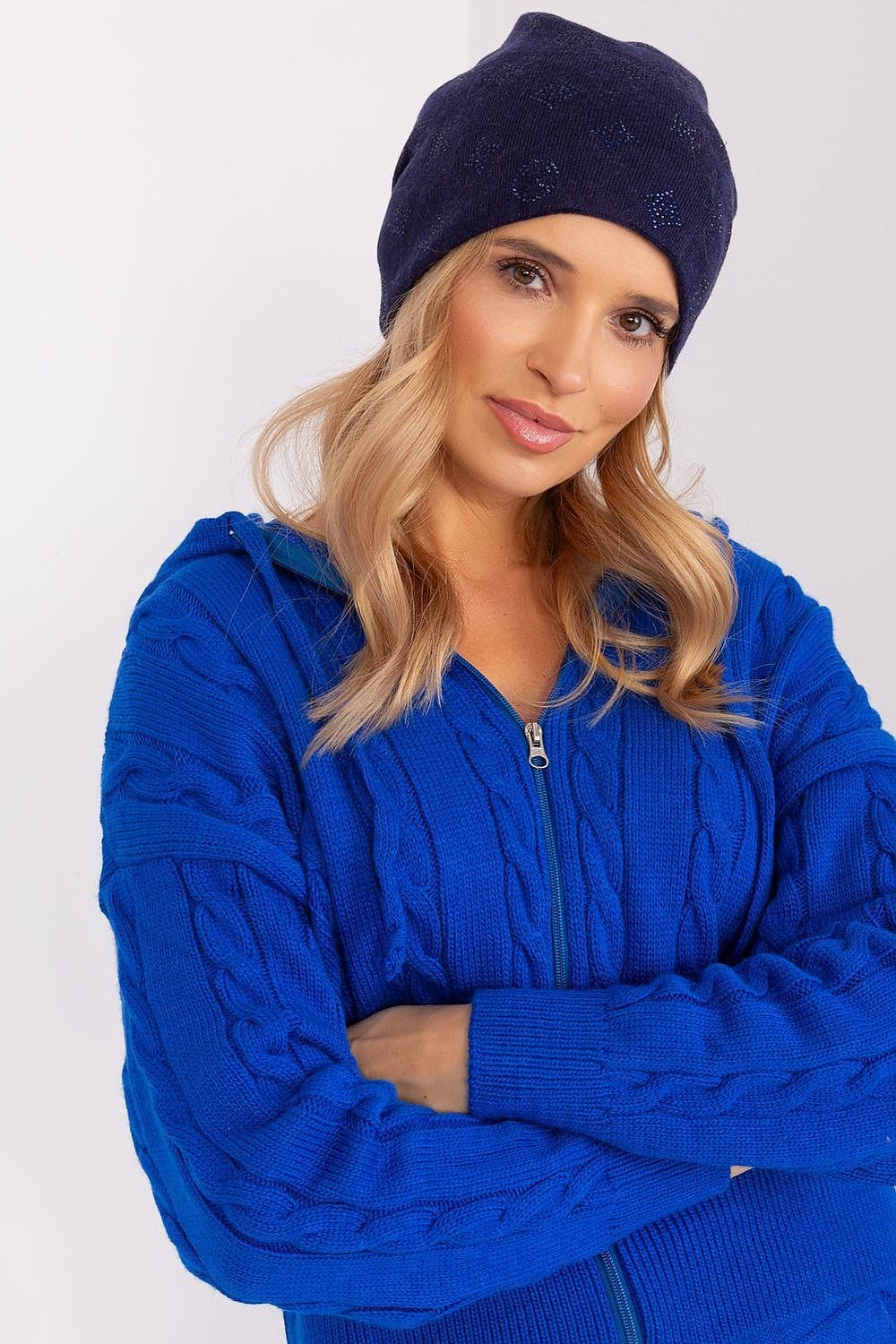 Women Winter Beanie Cashmere Rhinestone - ShalayeFashion