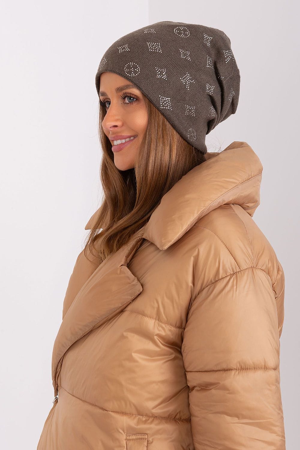 Women Winter Beanie Cashmere Rhinestone - ShalayeFashion