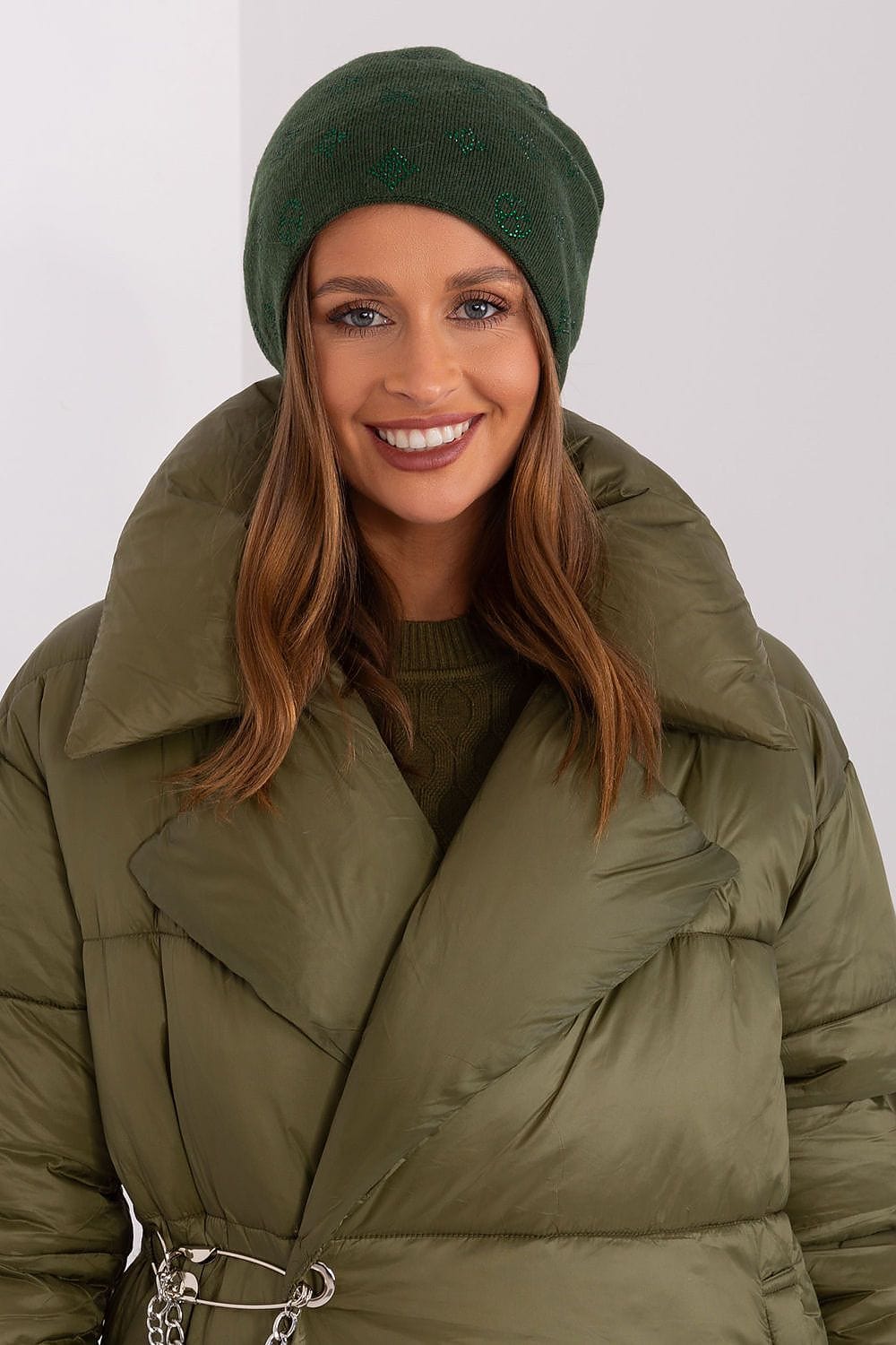 Women Winter Beanie Cashmere Rhinestone - ShalayeFashion