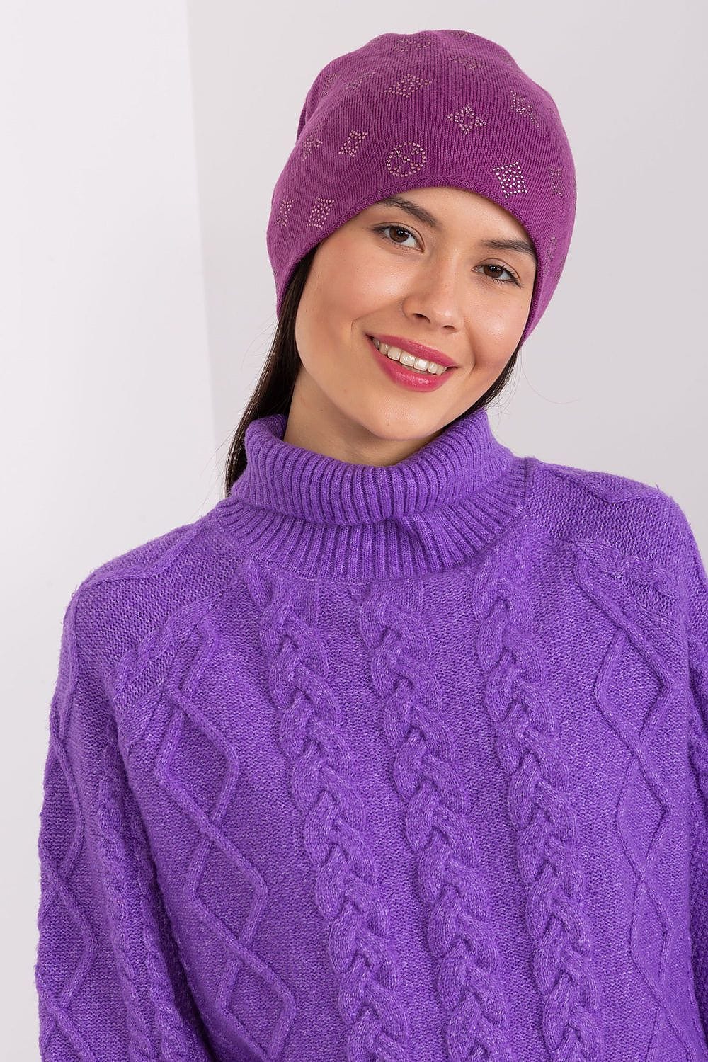 Women Winter Beanie Cashmere Rhinestone - ShalayeFashion