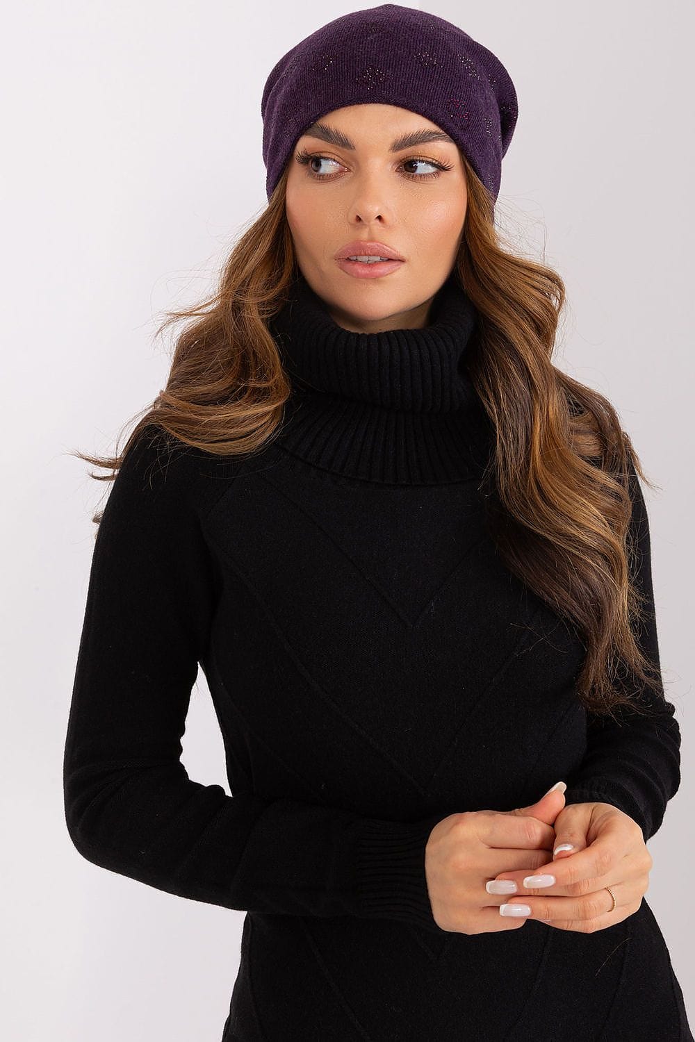 Women Winter Beanie Cashmere Rhinestone - ShalayeFashion