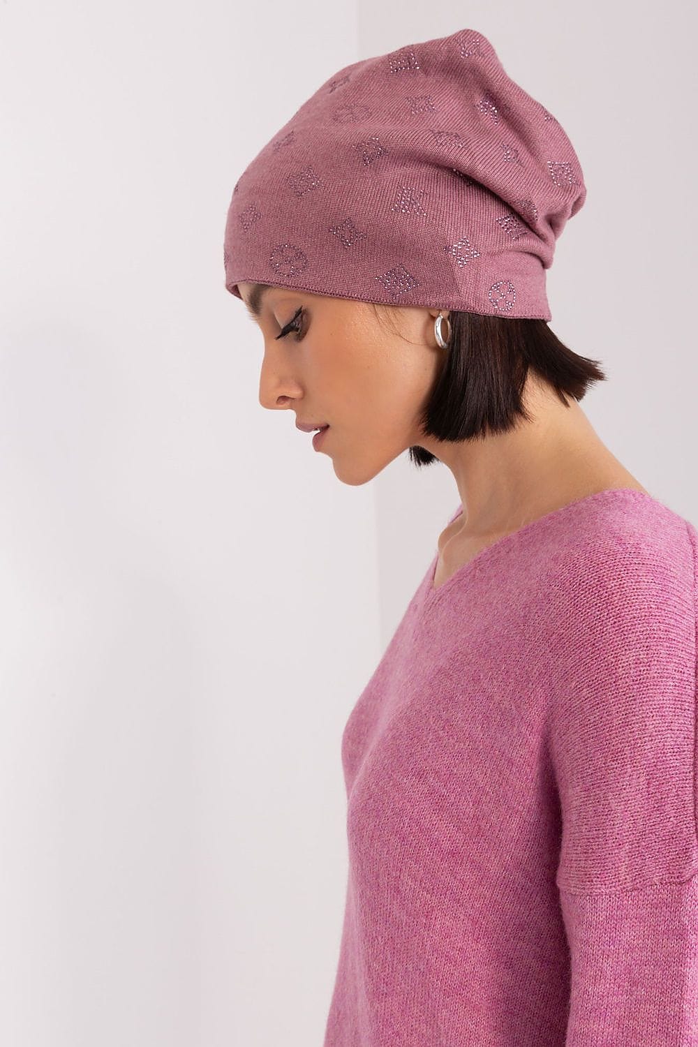 Women Winter Beanie Cashmere Rhinestone - ShalayeFashion