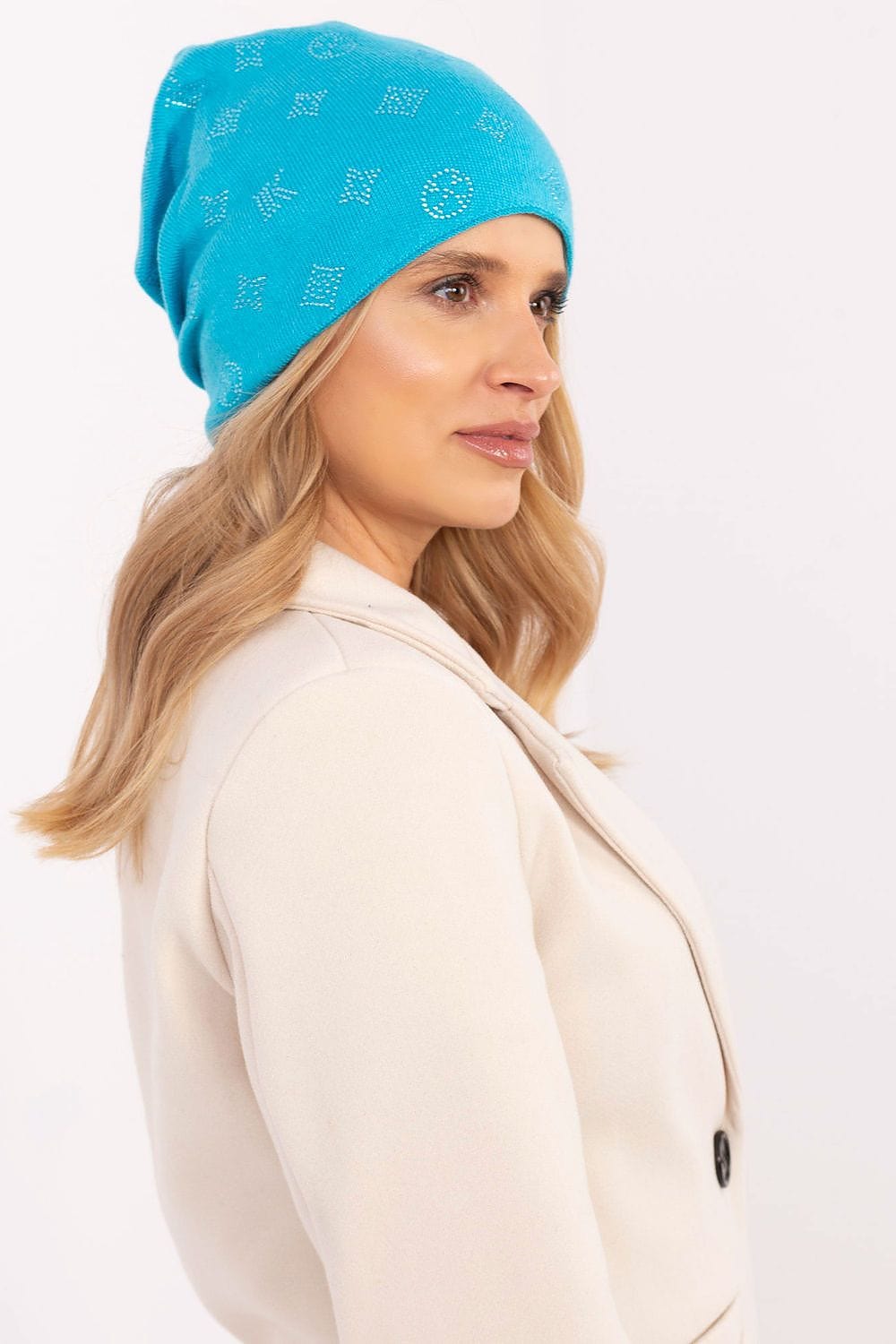 Women Winter Beanie Cashmere Rhinestone - ShalayeFashion