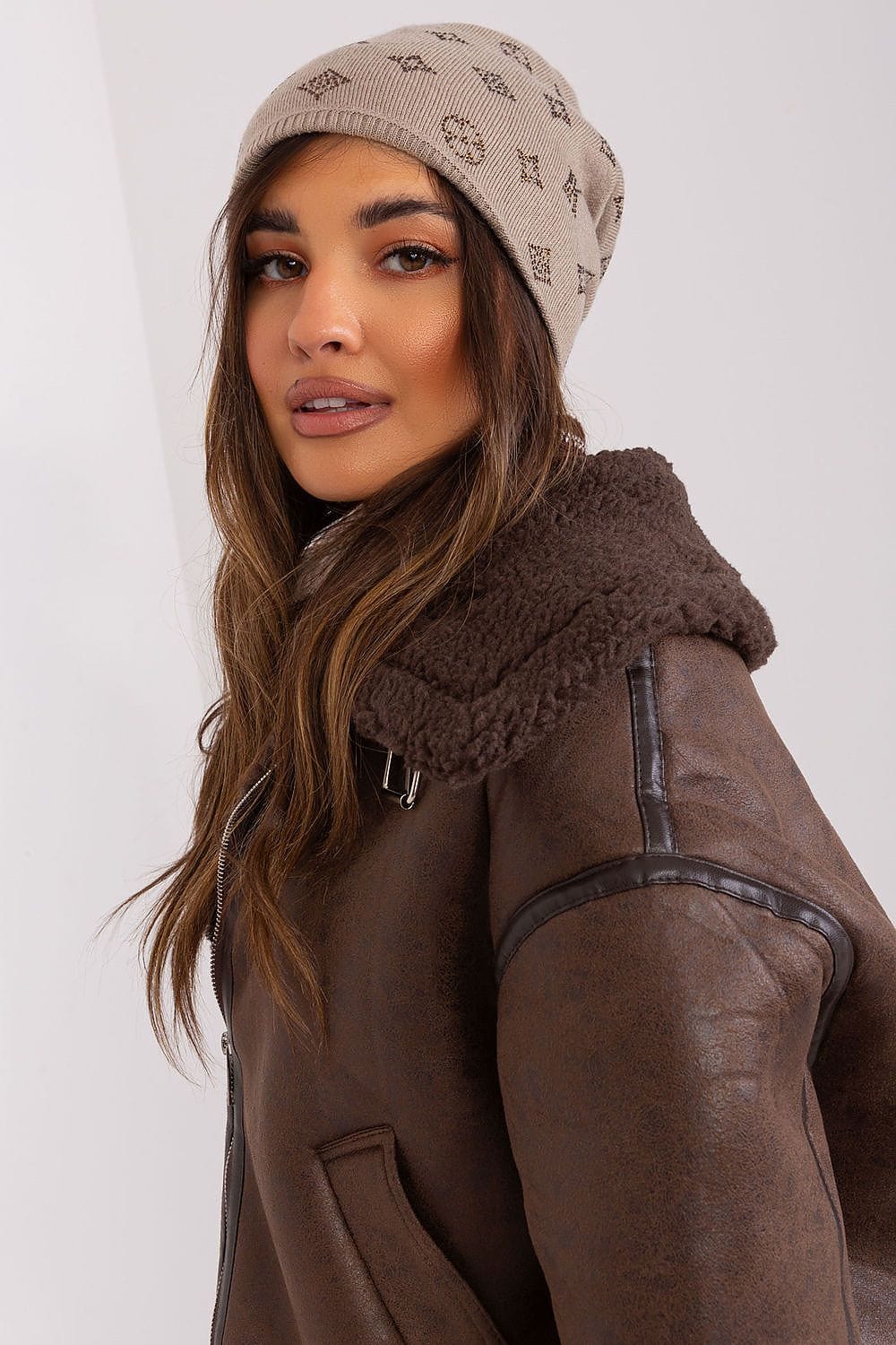 Women Winter Beanie Cashmere Rhinestone - ShalayeFashion