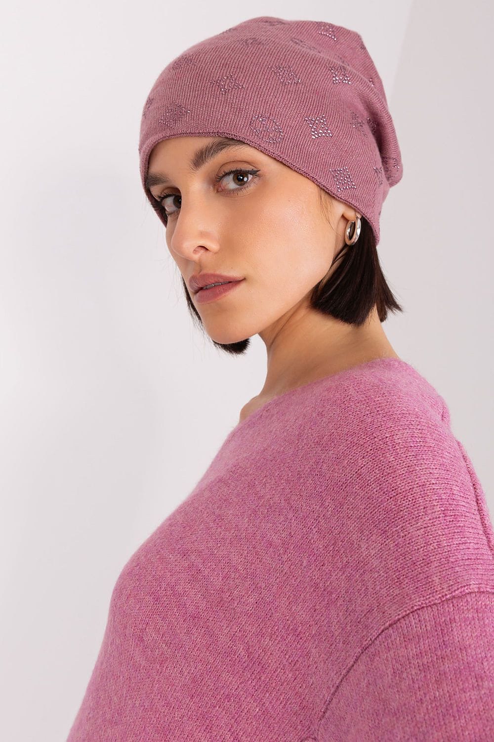 Women Winter Beanie Cashmere Rhinestone - ShalayeFashion