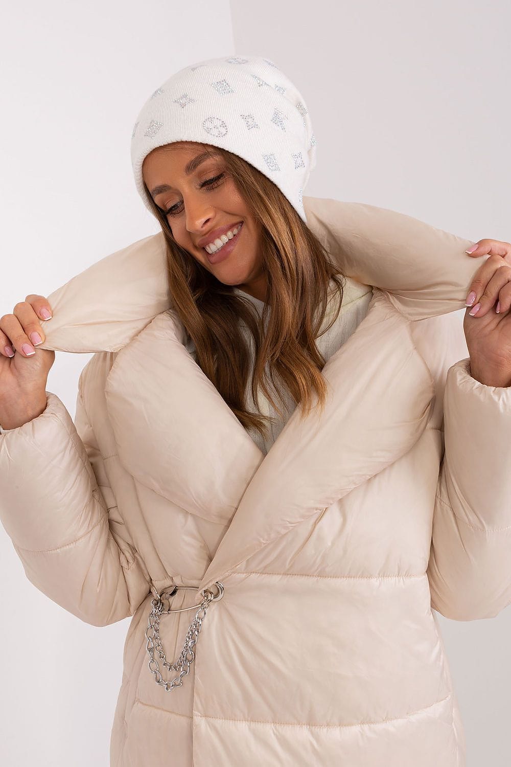 Women Winter Beanie Cashmere Rhinestone - ShalayeFashion