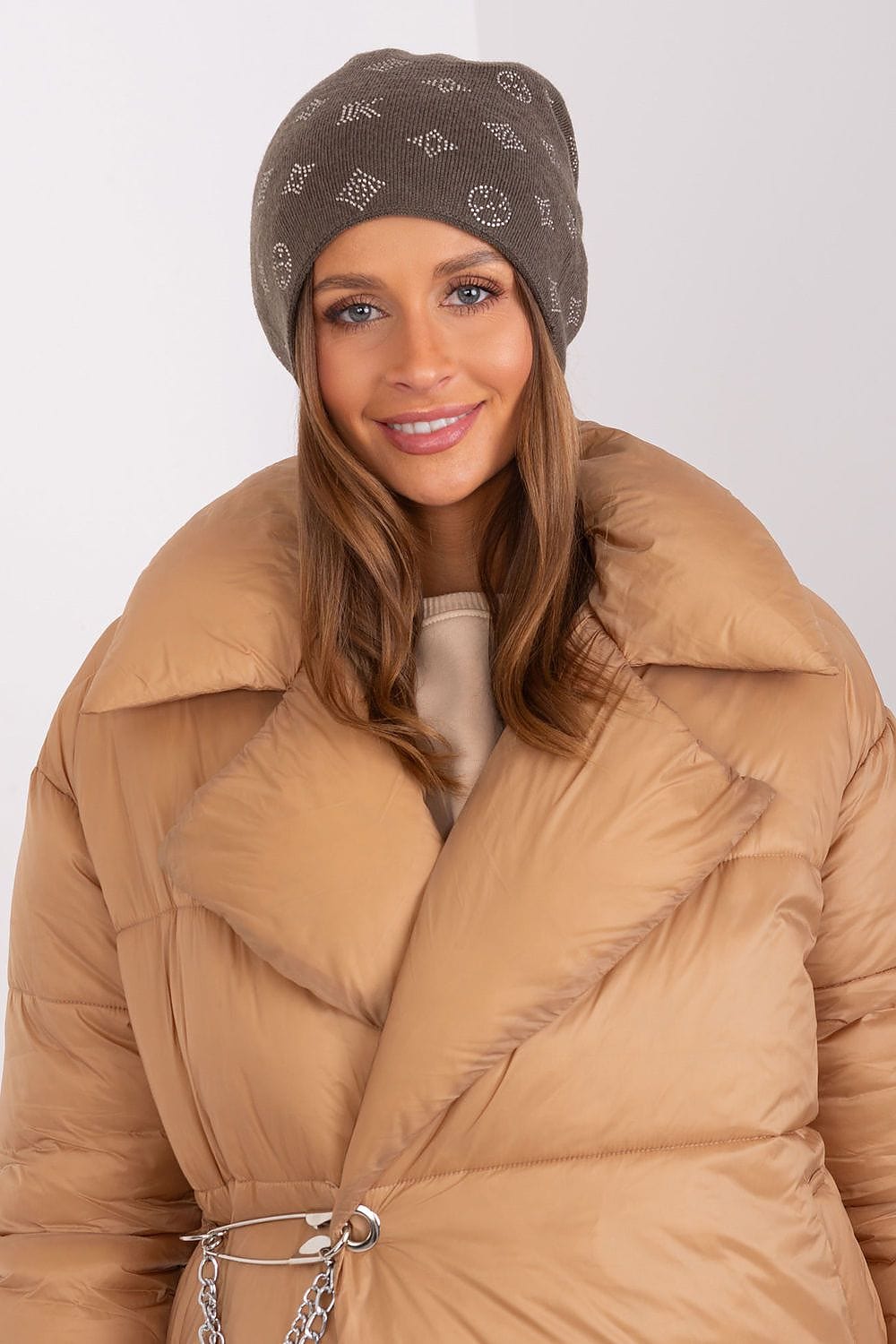 Women Winter Beanie Cashmere Rhinestone - ShalayeFashion