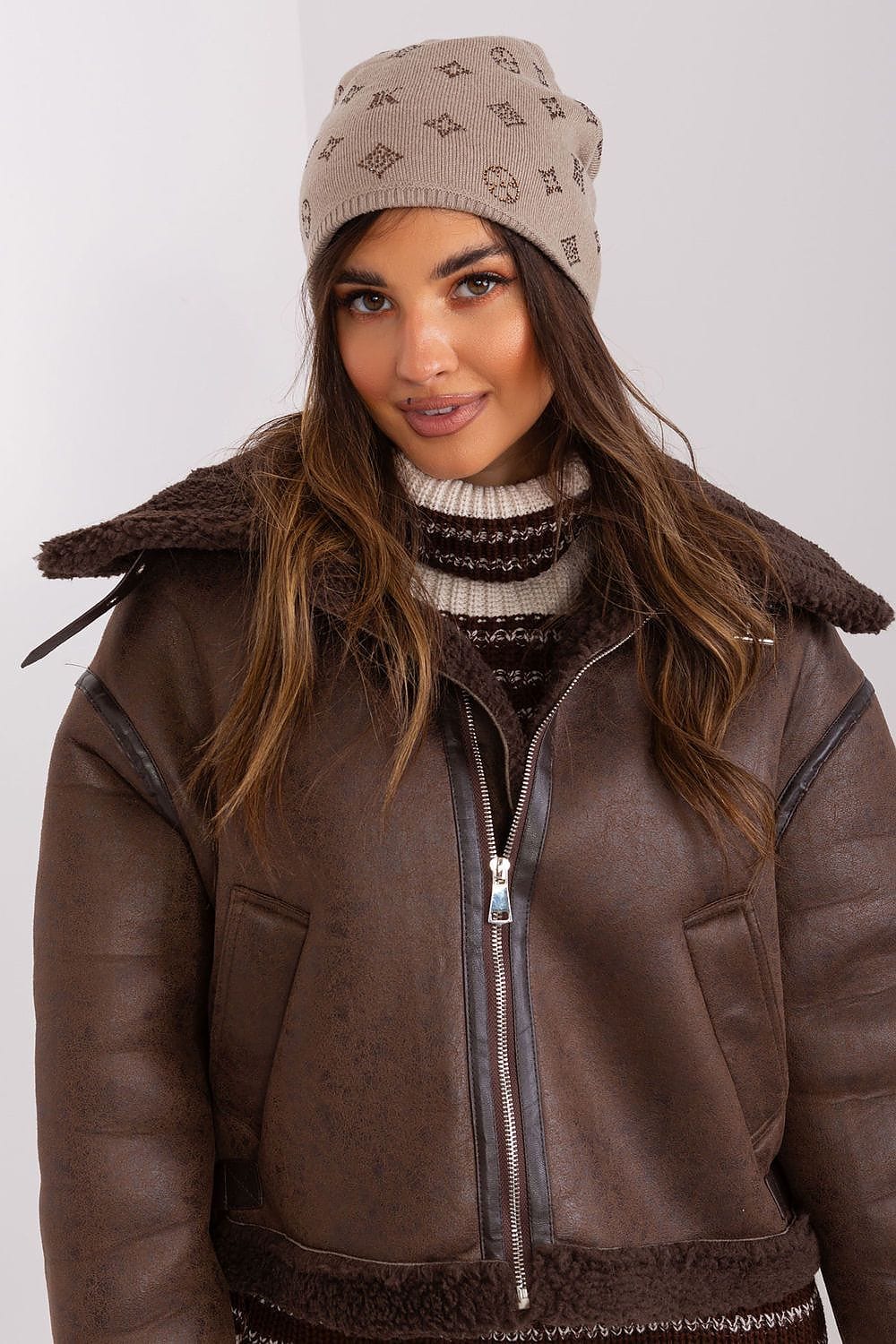 Women Winter Beanie Cashmere Rhinestone - ShalayeFashion