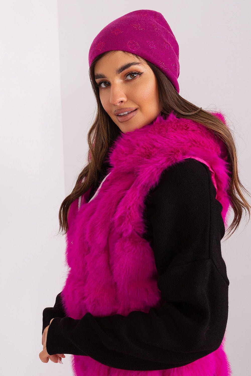 Women Winter Beanie Cashmere Rhinestone - ShalayeFashion