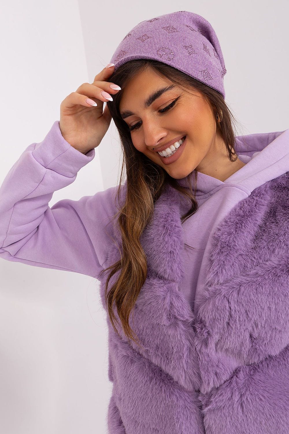 Women Winter Beanie Cashmere Rhinestone - ShalayeFashion