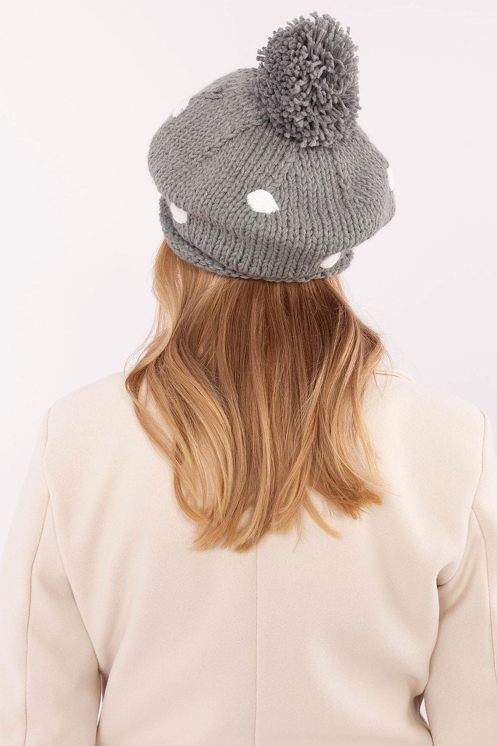 Women Winter Beanie Decorative Dots Pom - ShalayeFashion