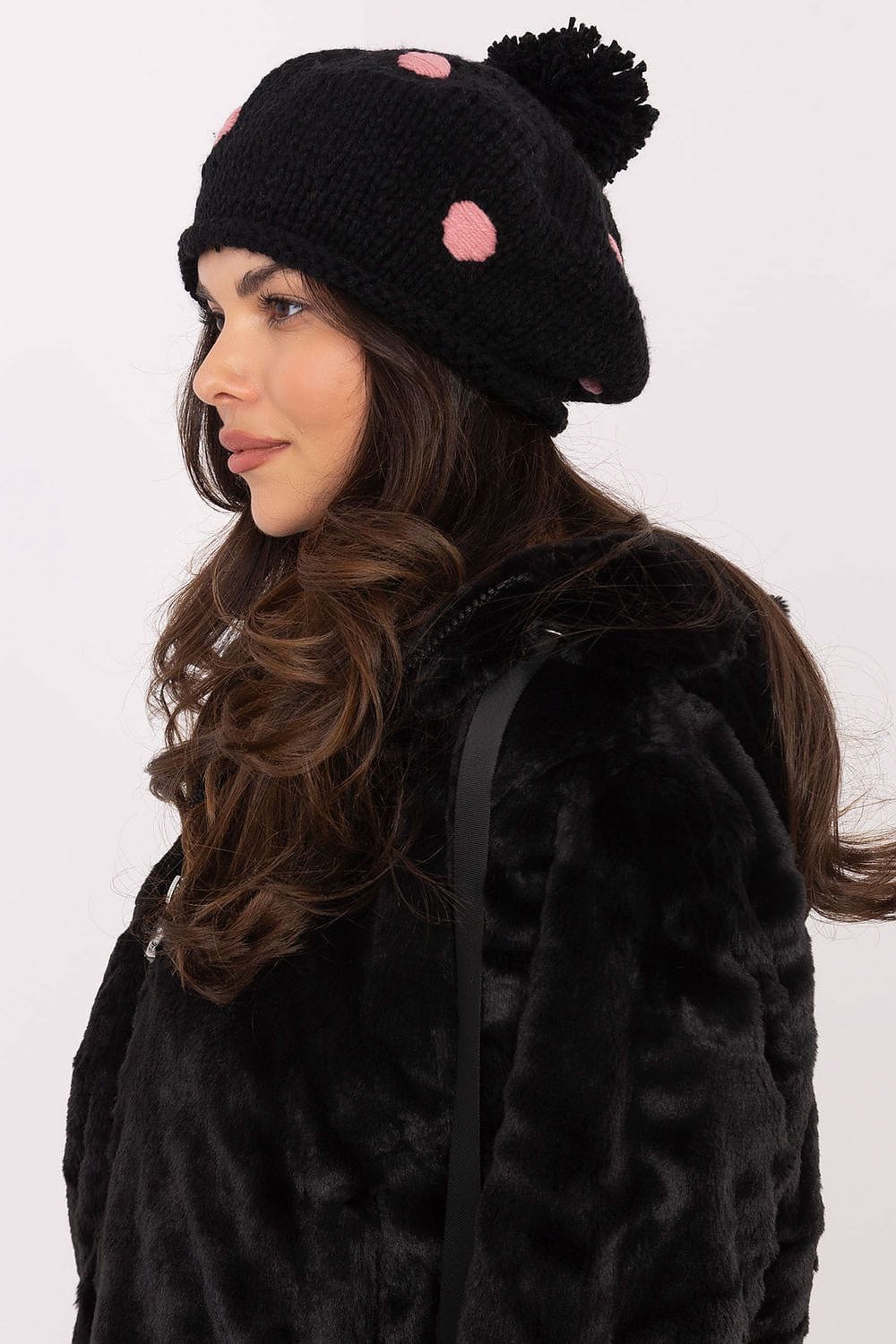 Women Winter Beanie Decorative Dots Pom - ShalayeFashion