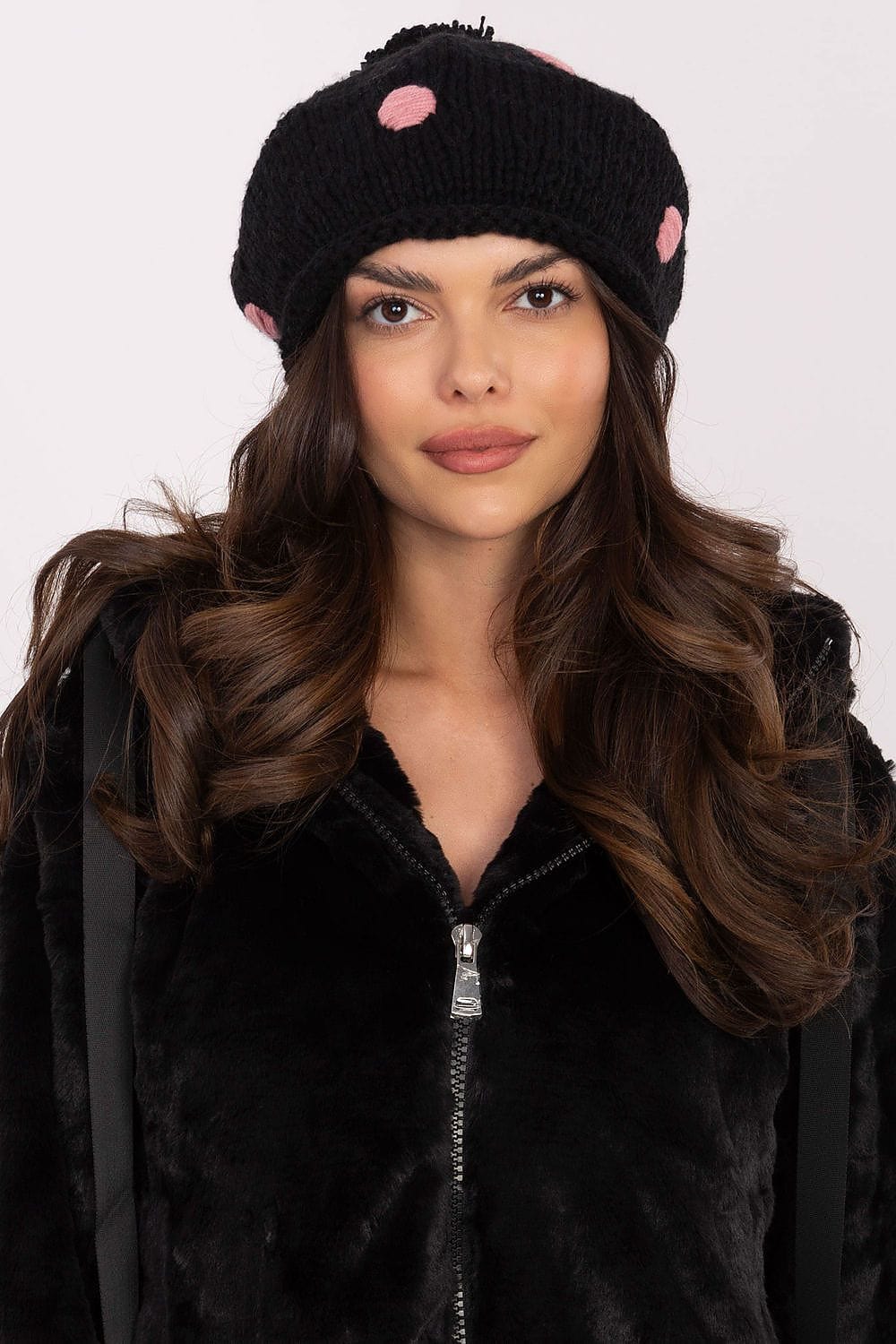 Women Winter Beanie Decorative Dots Pom - ShalayeFashion
