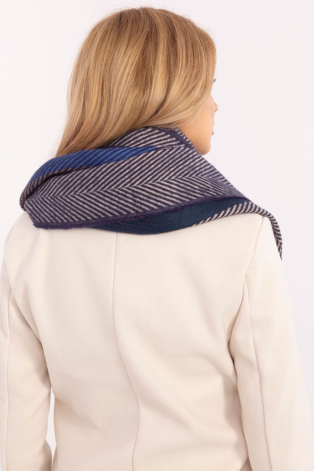 Women Winter Scarf Striped Fringe - ShalayeFashion