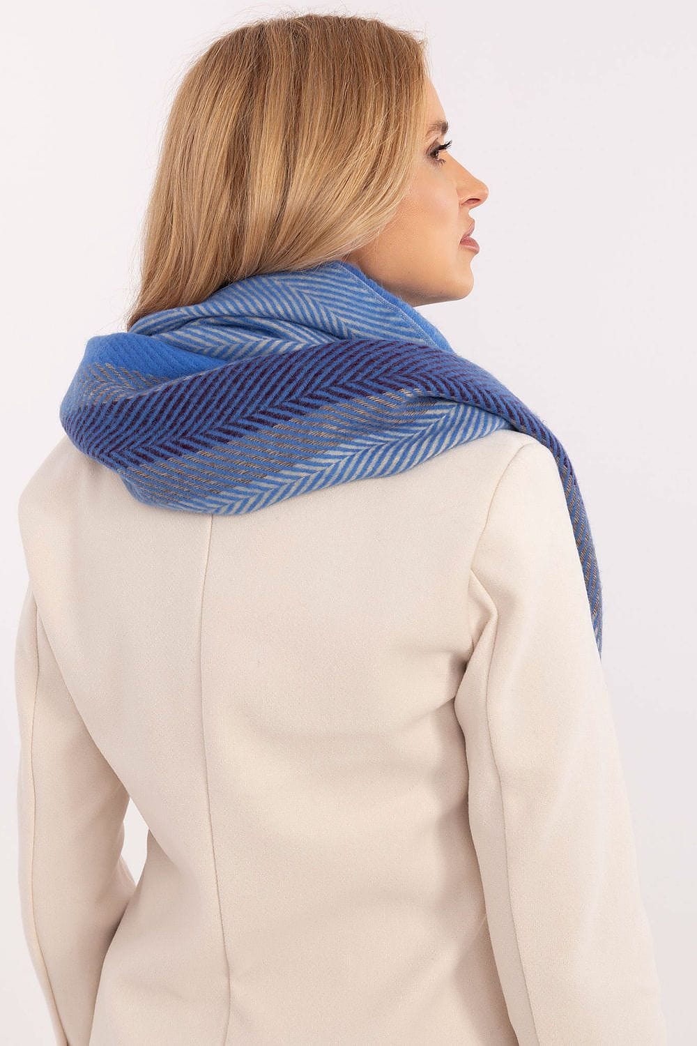 Women Winter Scarf Striped Fringe - ShalayeFashion