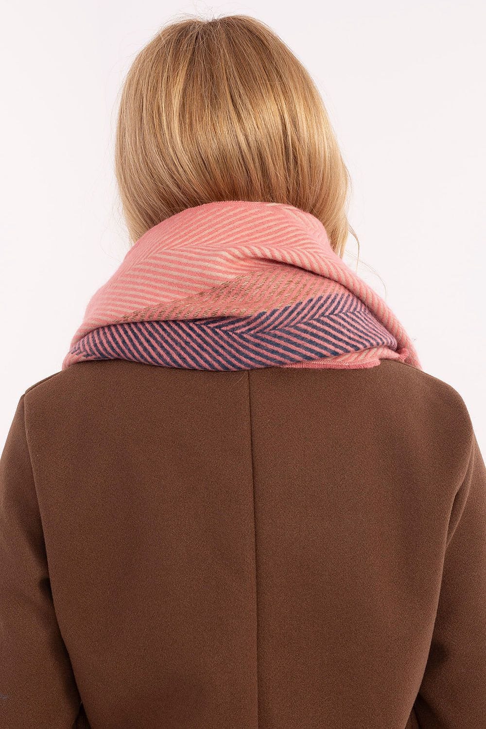 Women Winter Scarf Striped Fringe - ShalayeFashion