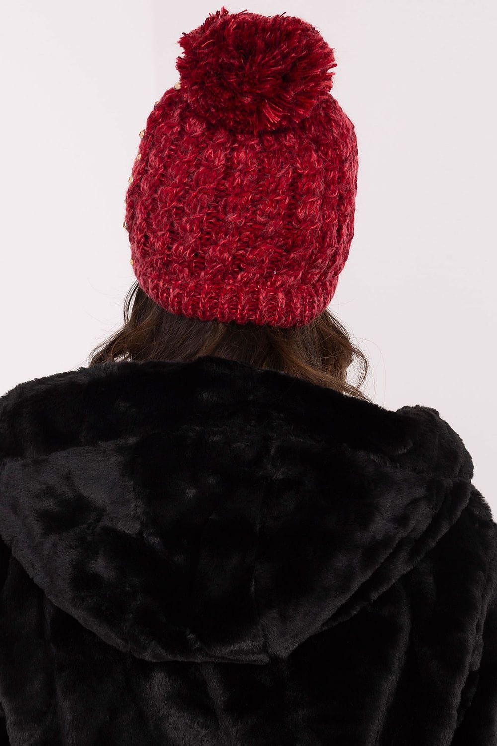 Women's Beanie Zircons Pom - Pom Winter - ShalayeFashion
