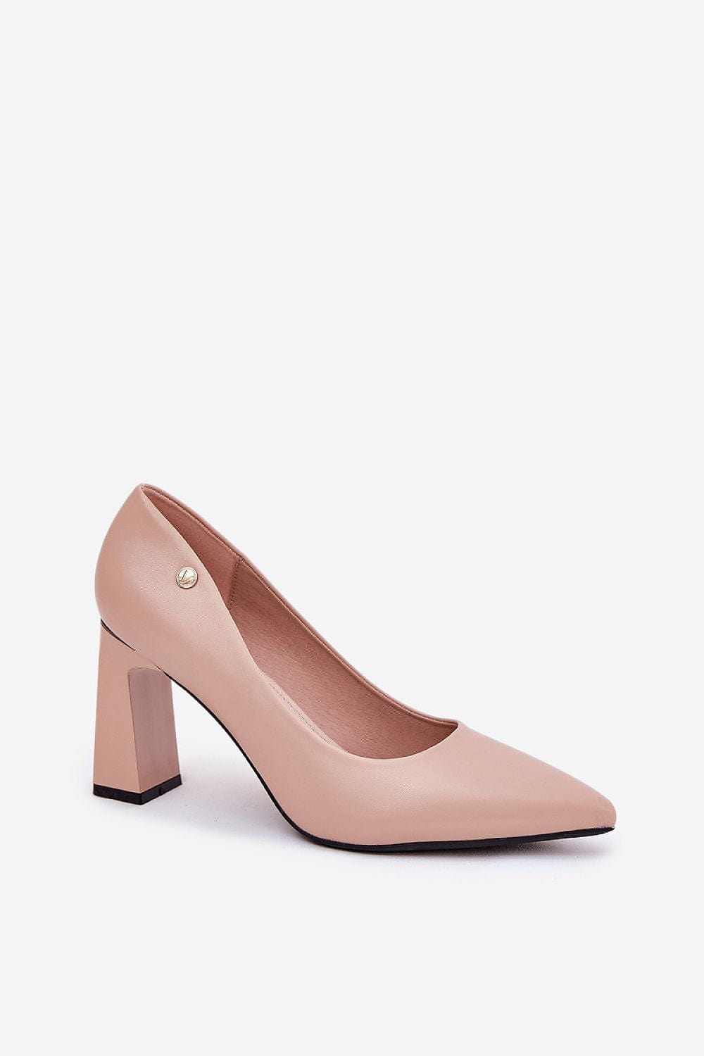 Women's Block Heel Pumps Eco Leather - ShalayeFashion