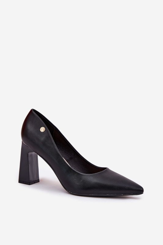 Women's Block Heel Pumps Eco Leather - ShalayeFashion