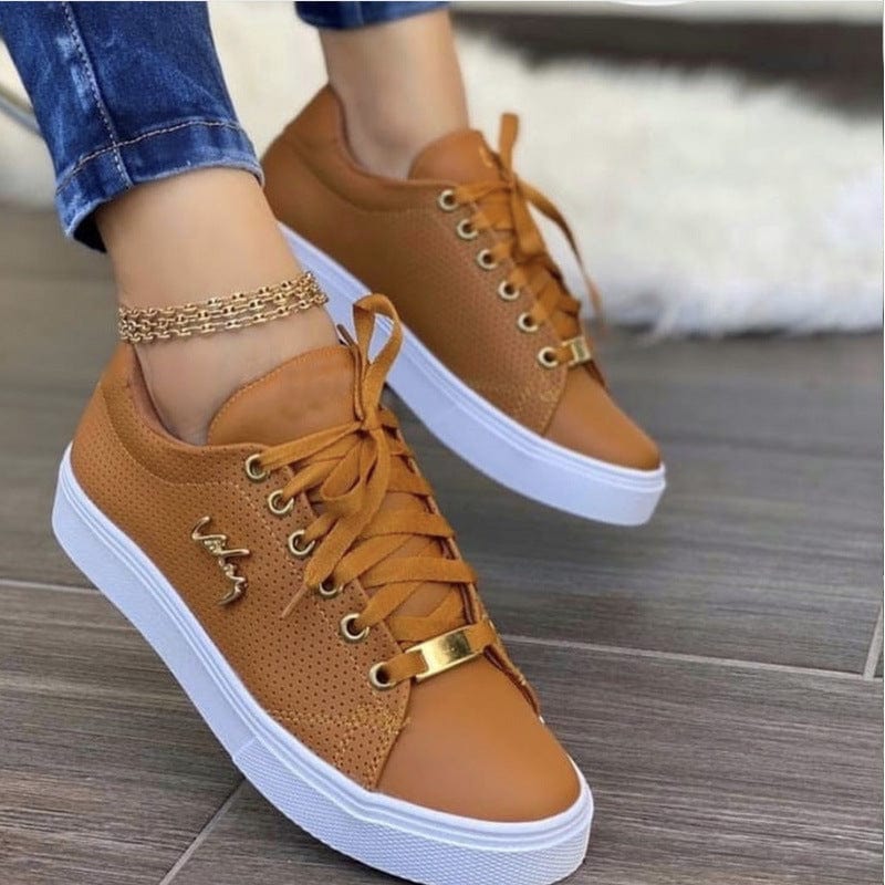 Women’s Breathable Lace - Up Sneakers - ShalayeFashion