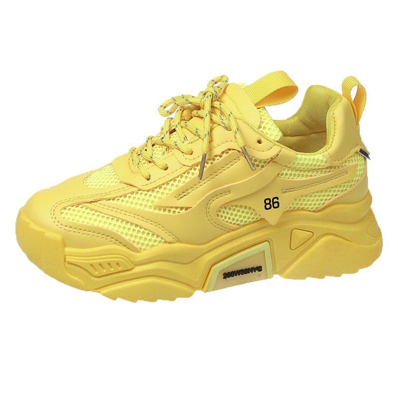Women’s Candy Color Platform Sneakers - ShalayeFashion