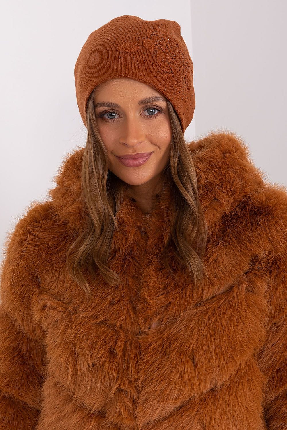 Women's Cashmere Beanie Rhinestones Winter - ShalayeFashion