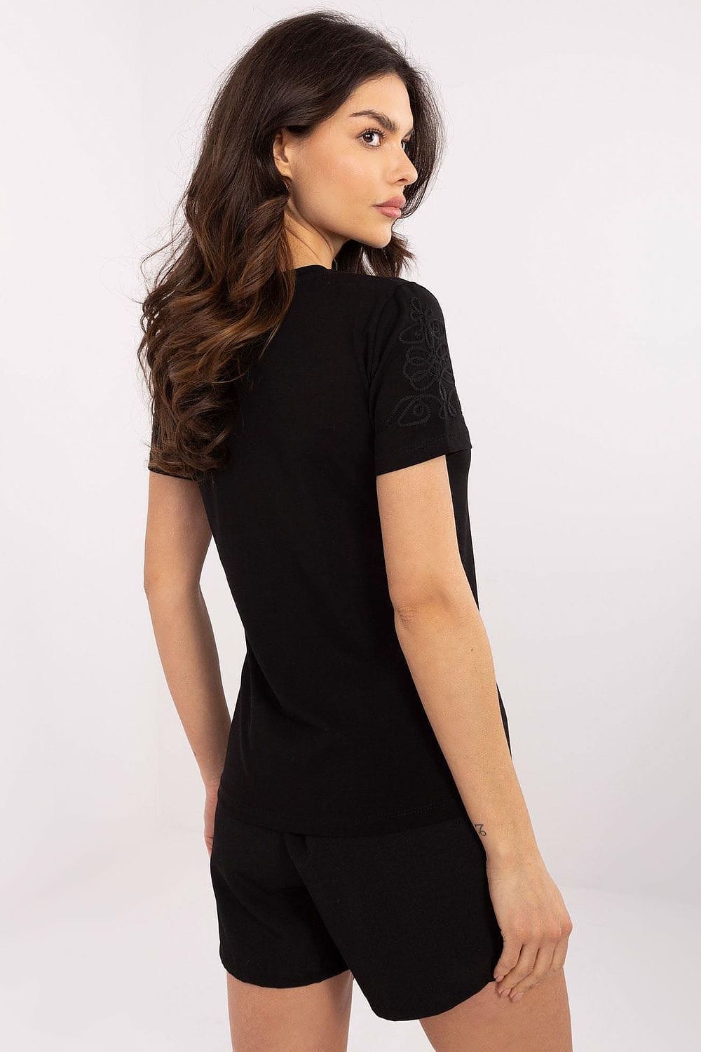 Women’s Casual Embroidered Cotton T-Shirt - ShalayeFashion