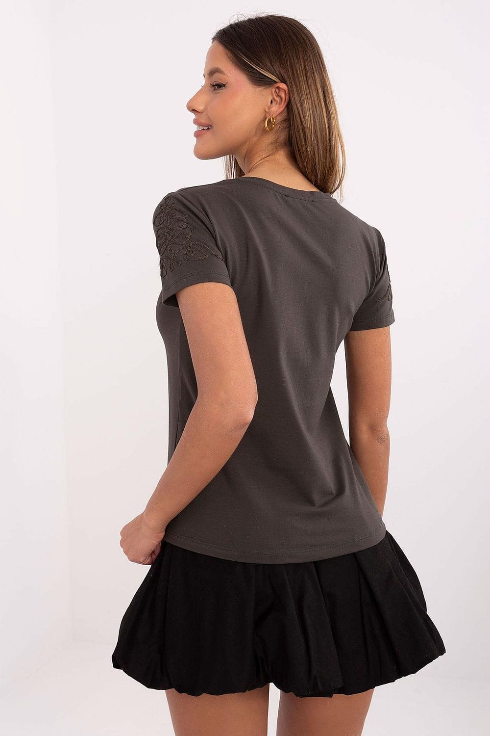 Women’s Casual Embroidered Cotton T-Shirt - ShalayeFashion